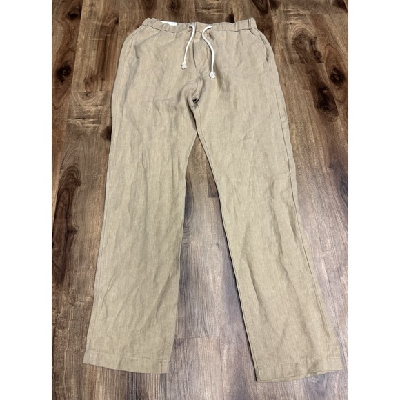 DL1961 Other - DL1961 Lukas Slim Straight Pantalon Khaki Linen Pants 32 x 32.5
